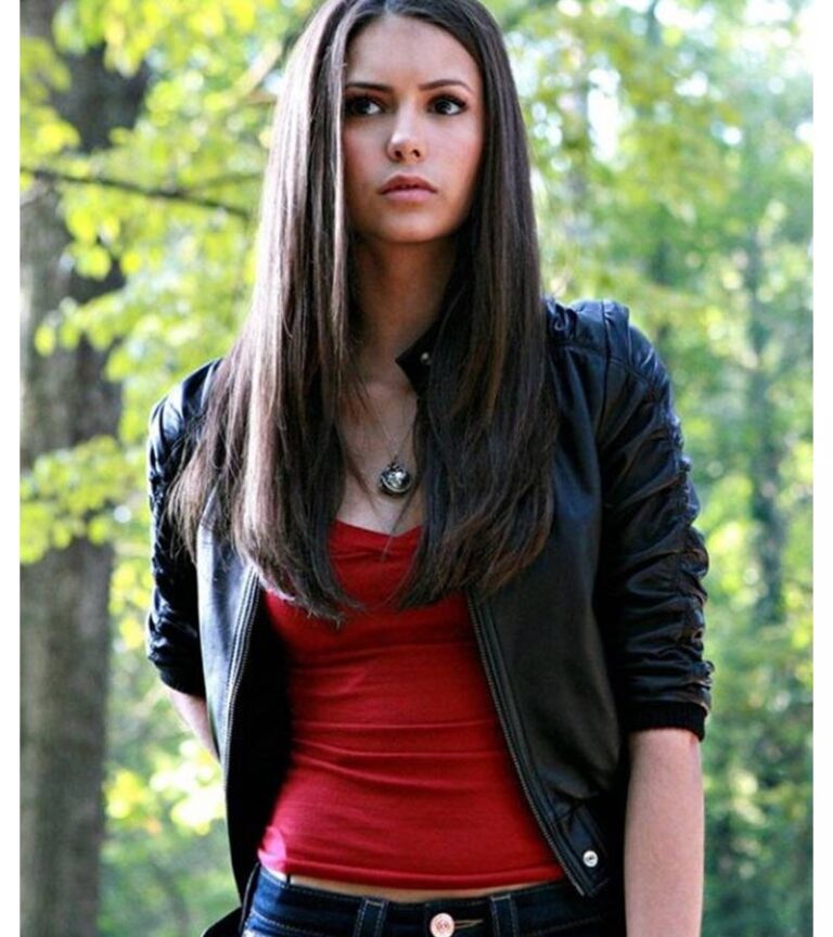 Buy Elena Gilbert Ladies Casual Slim Fit Leather Biker Jacket