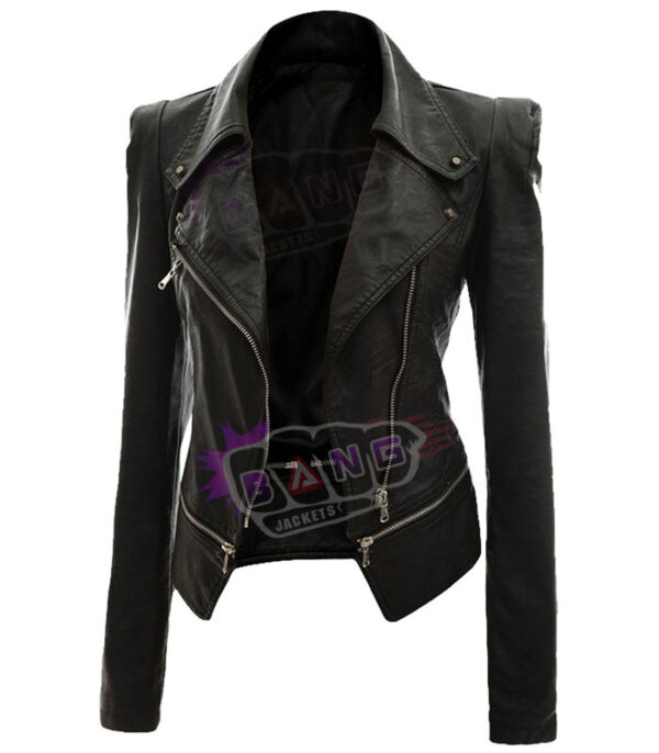 Get Alabama Black Leather Slim Fit Jacket