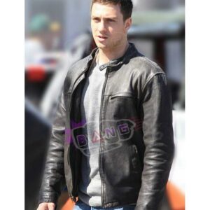 Purchase Aaron Taylor Johnson Godzilla Mens Distressed Black Leather Cafe Racer Jacket